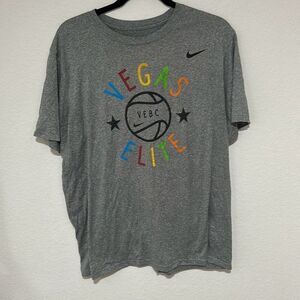 Nike Mens Gray Vegas VEBC Elite Dry-Fit Athletic‎ Cut Short Sleeve T-Shirt Sz XL